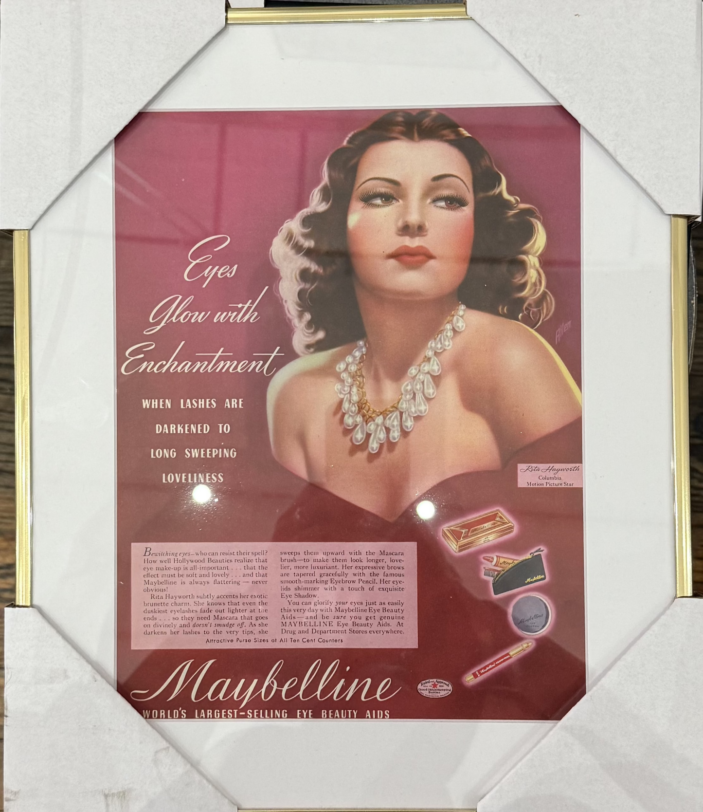 Original 1940s Maybelline Ad