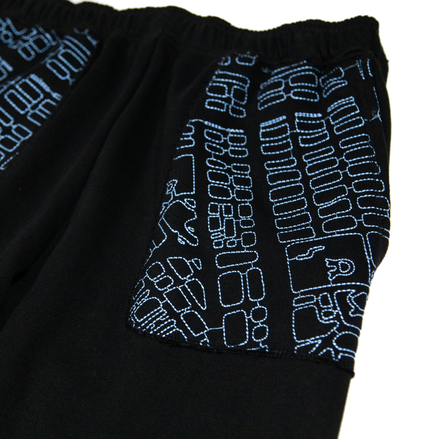 LAAMS Map Embroidered Sweatpants (Black)