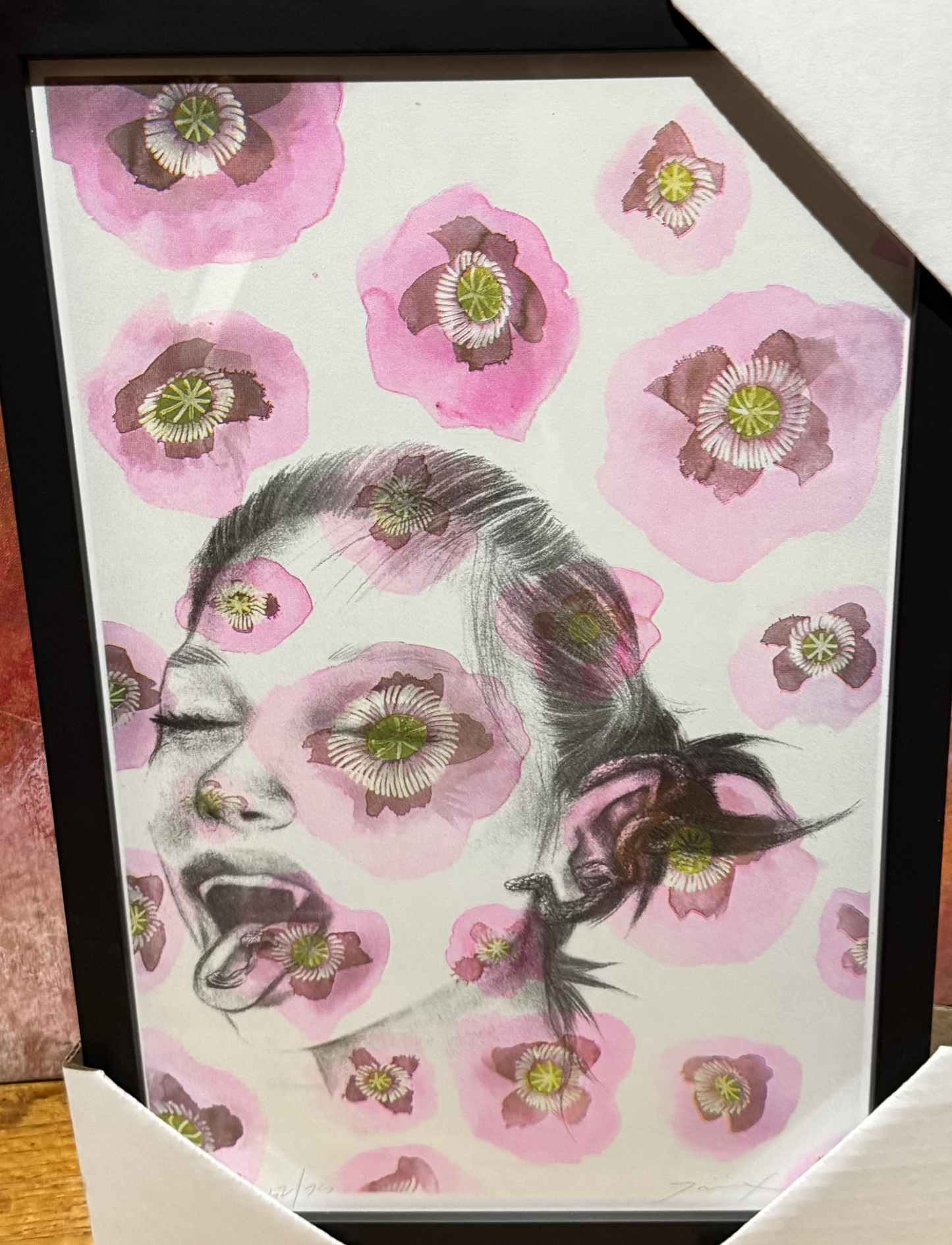 T Rex Global Riso 'Poppies' Print Ed. of 74