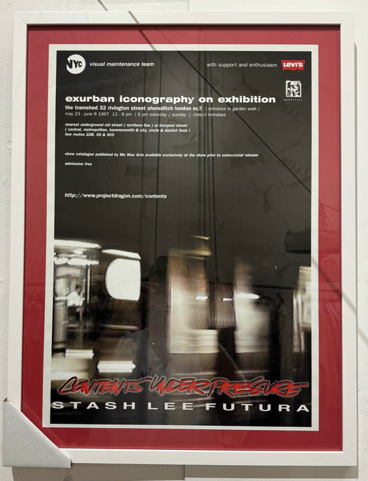 1997 Futura Lee Quinones Stash Exhibition Poster ' Contents Under Pressure'