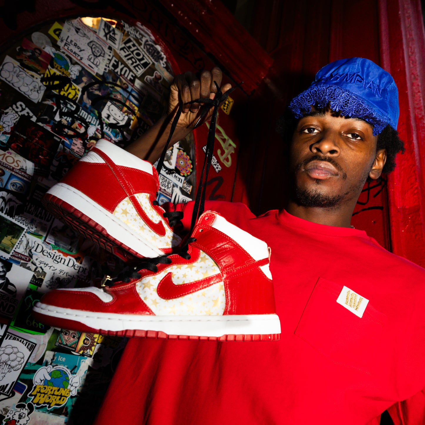 LAAMS Star Pocket Hi Tee (Red)