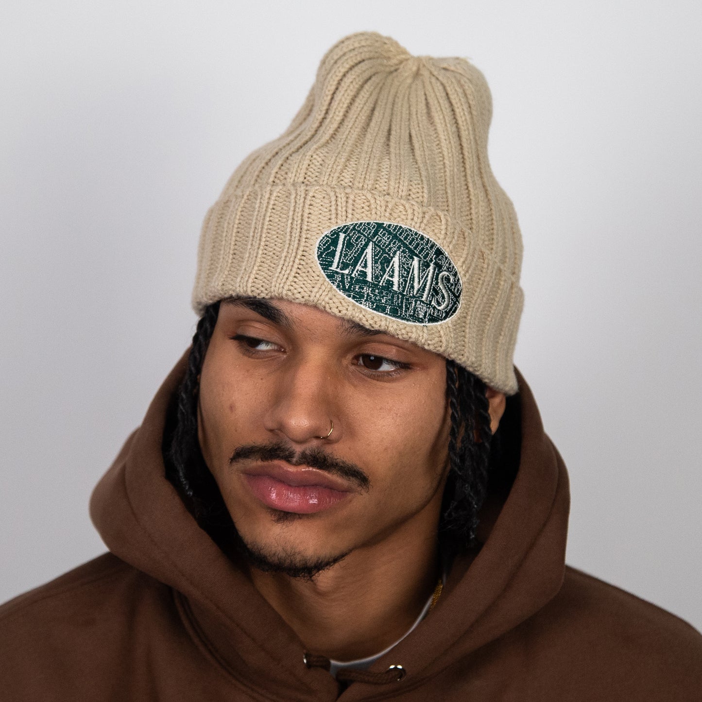 LAAMS Map Badge Beanie (Bone)