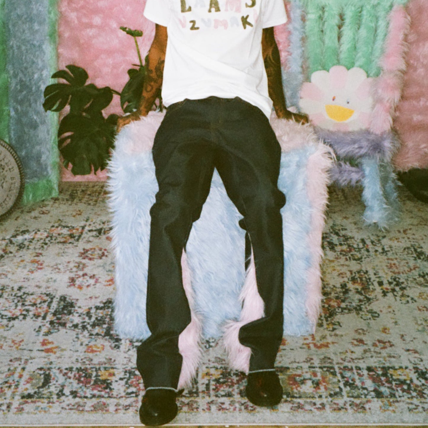 Uzumaki x LAAMS Denim (Pink Fur)