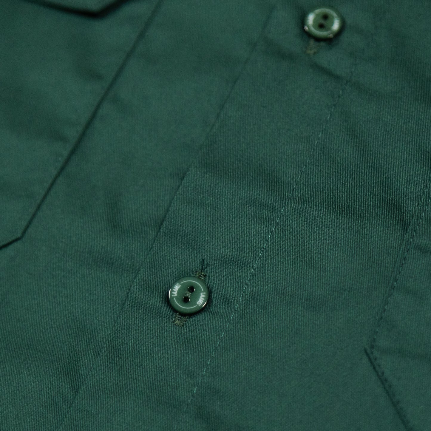 LAAMS Chainstitch Map Button Up (Green)