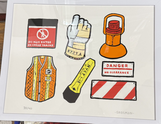 Snoeman 'MTA Objects' Signed Print