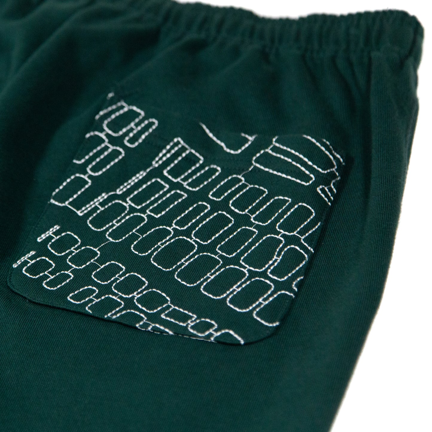 LAAMS Map Embroidered Sweatpants (Green)