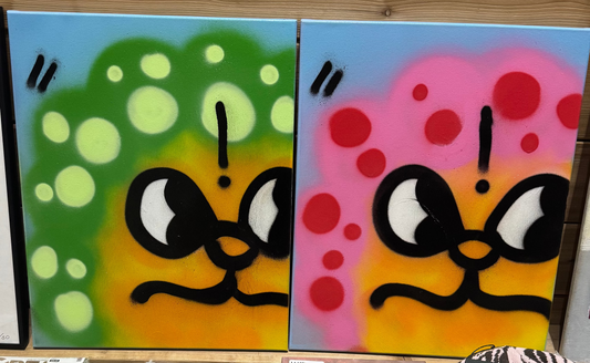 Afros Bloom Together Diptych by Chuli