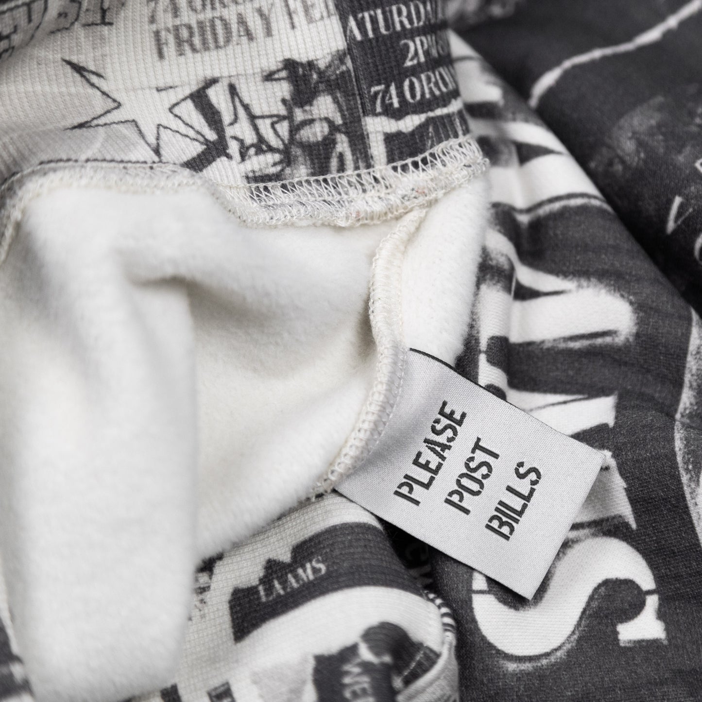 LAAMS Posted Bills All Over Hoodie (Black/White)