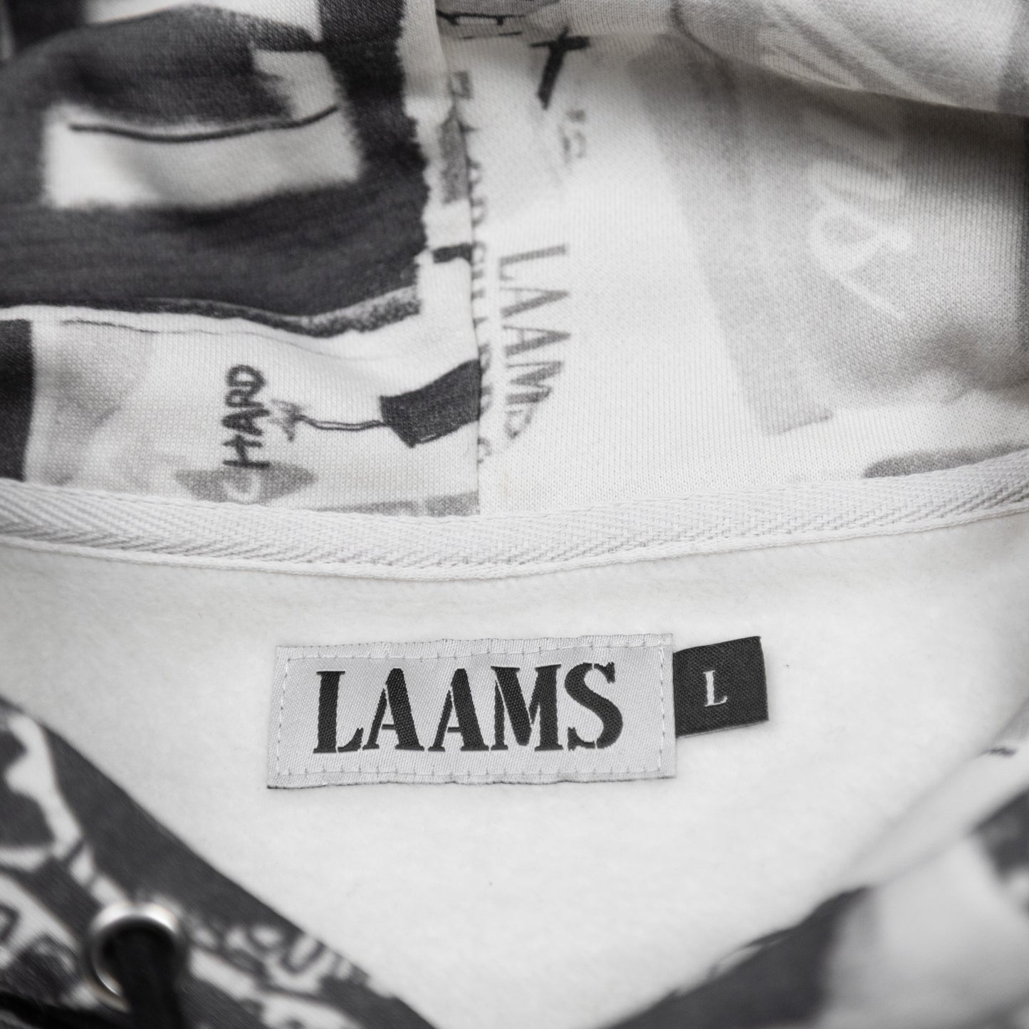 LAAMS Posted Bills All Over Hoodie (Black/White)
