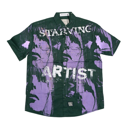 LAAMS x The Incorporated 1 of 1 Chainstitch Button Up (Green)