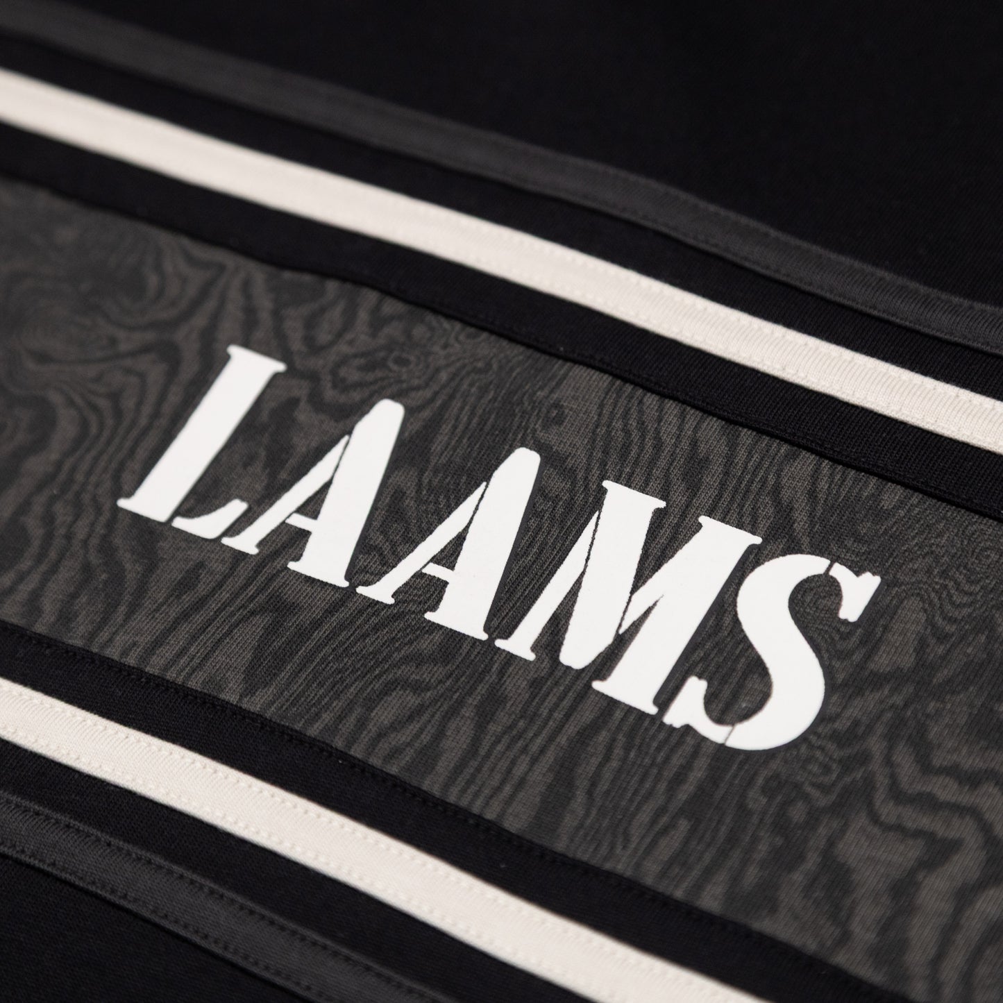 LAAMS Woodgrain Panel T-Shirt (Black/Grey)