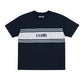 LAAMS Woodgrain Panel T-Shirt (Navy/Grey)