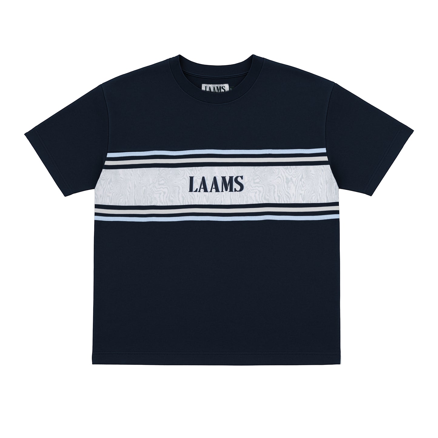 LAAMS Woodgrain Panel T-Shirt (Navy/Grey)