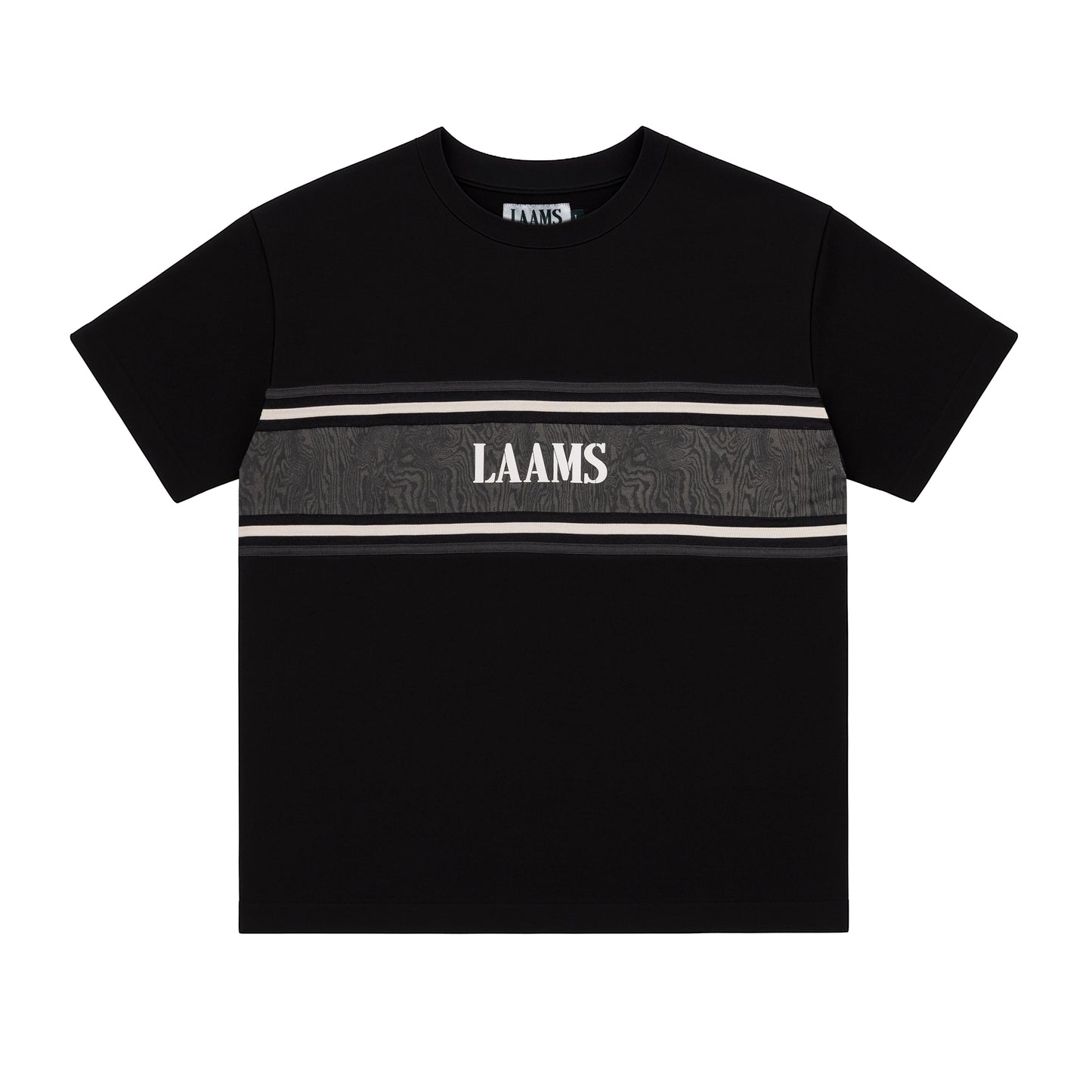 LAAMS Woodgrain Panel T-Shirt (Black/Grey)