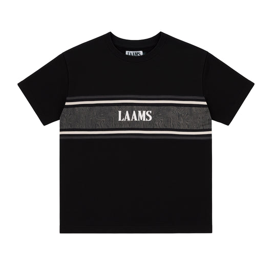 LAAMS Woodgrain Panel T-Shirt (Black/Grey)