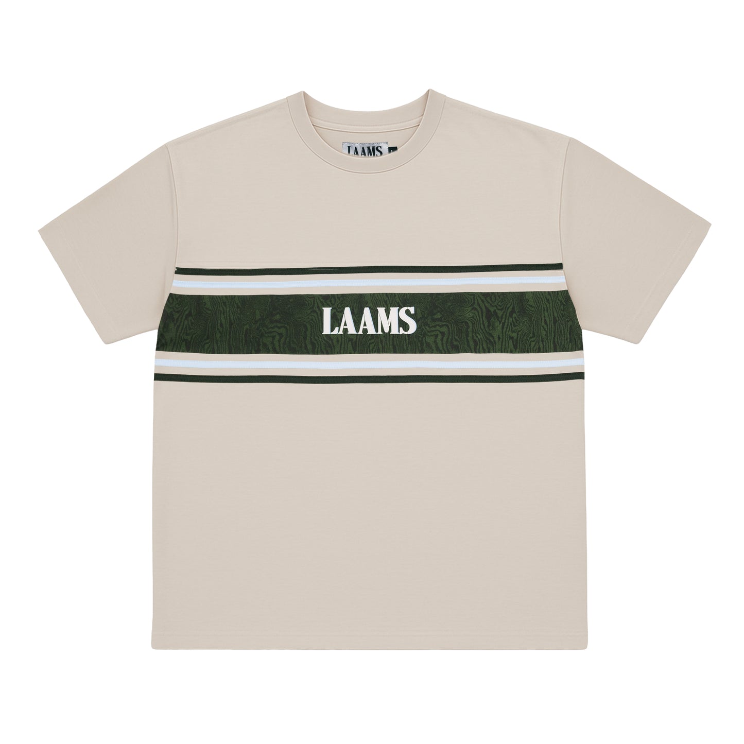 LAAMS Woodgrain Panel T-Shirt (Tan/Green)