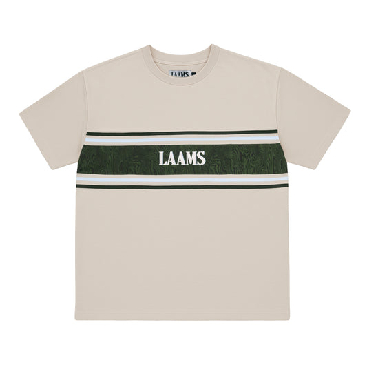 LAAMS Woodgrain Panel T-Shirt (Tan/Green)