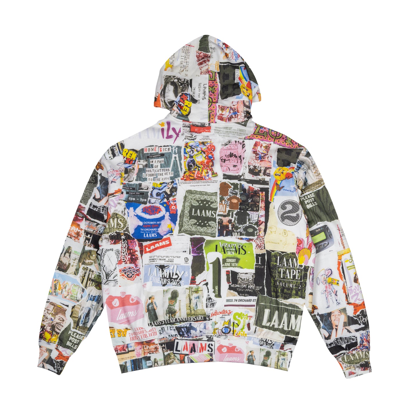 LAAMS Posted Bills All Over Hoodie (Multi)