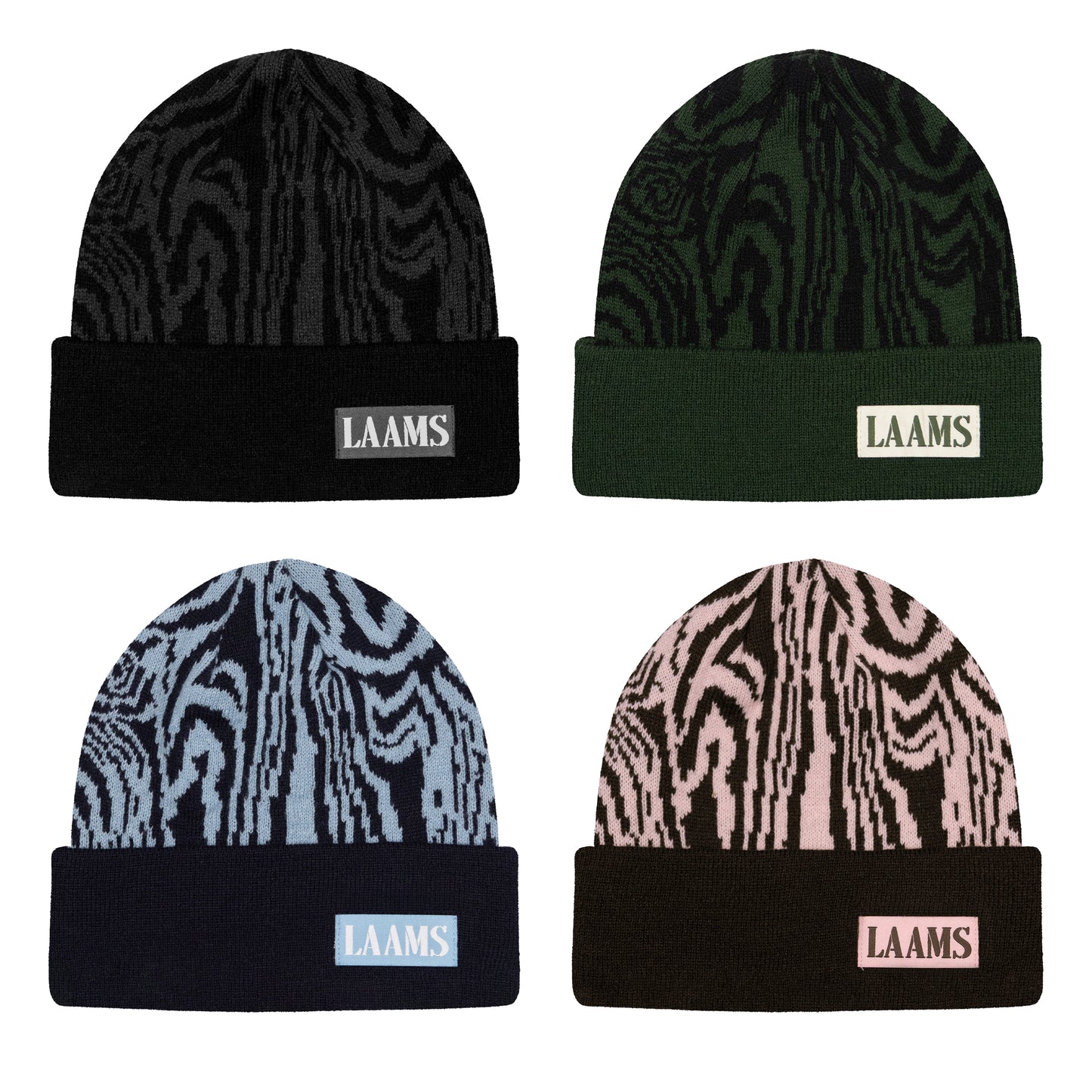 LAAMS Woodgrain Jaquard Beanie