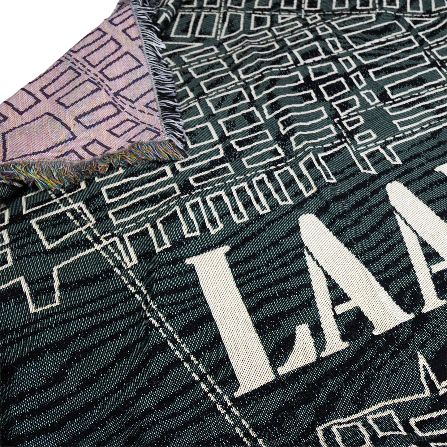 LAAMS Woodgrain Map Woven Blanket