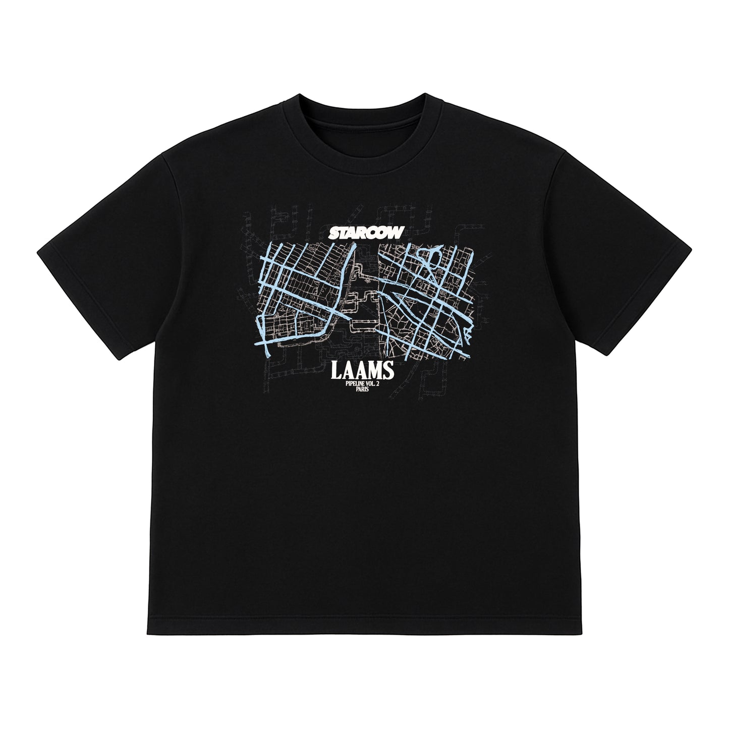 LAAMS x STARCOW PARIS PIPELINE TEE (BLACK)