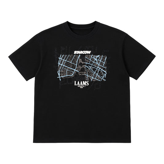 LAAMS x STARCOW PARIS PIPELINE TEE (BLACK)