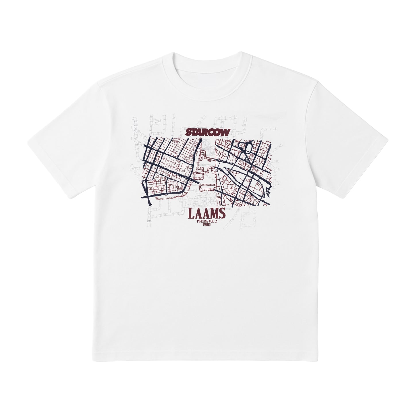 LAAMS x STARCOW PARIS PIPELINE TEE (WHITE)
