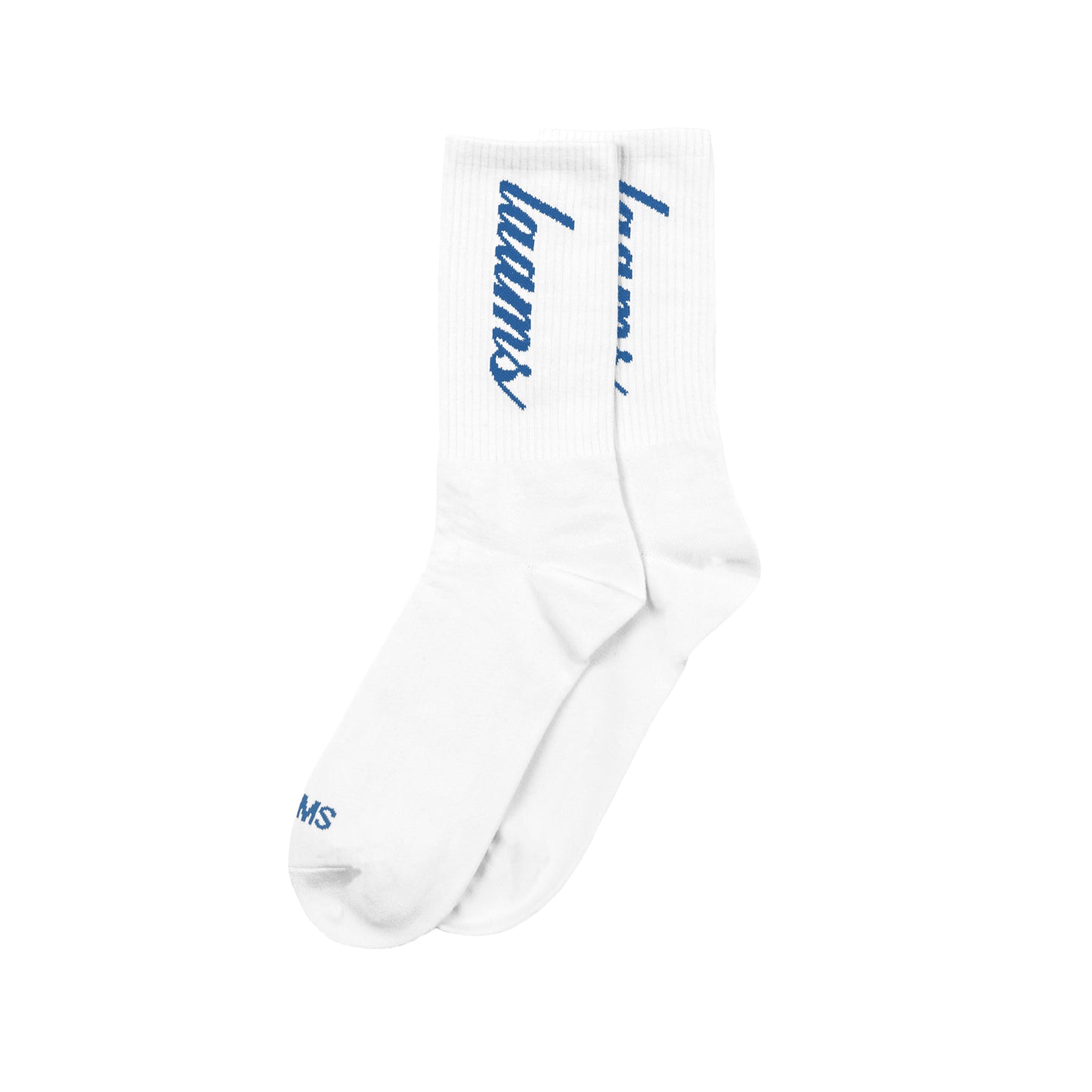 LAAMS Script Socks (White/Blue)