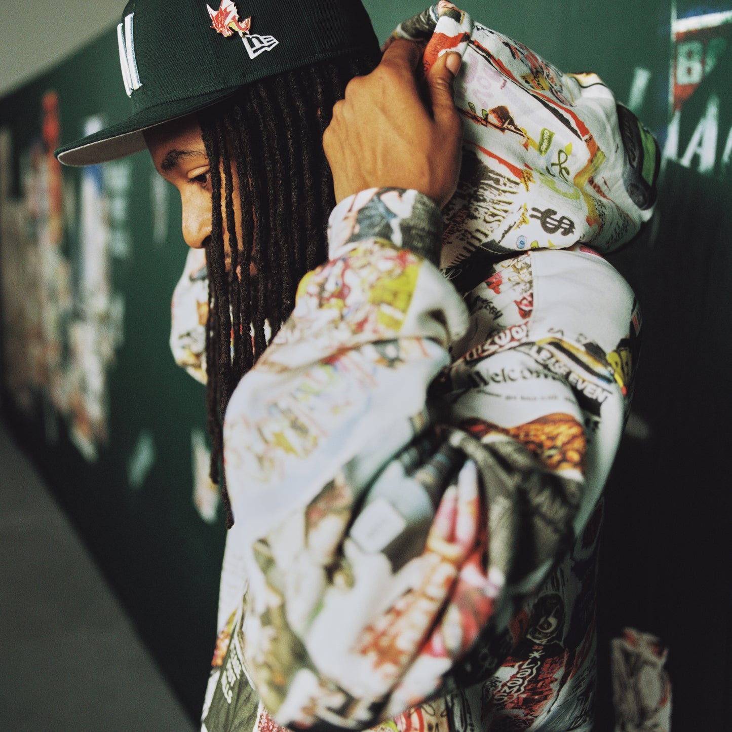 LAAMS Posted Bills All Over Hoodie (Multi)