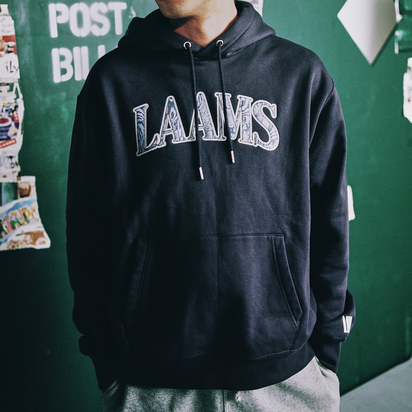 LAAMS Woodgrain Collegiate Hoodie (Navy)