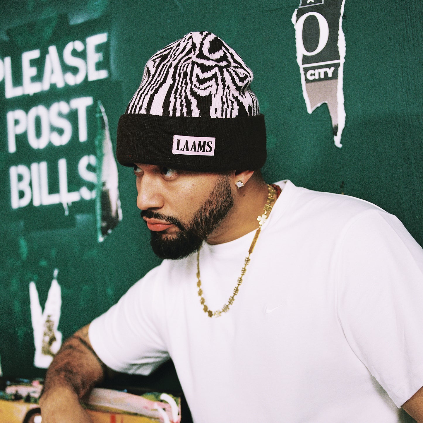 LAAMS Woodgrain Jaquard Beanie