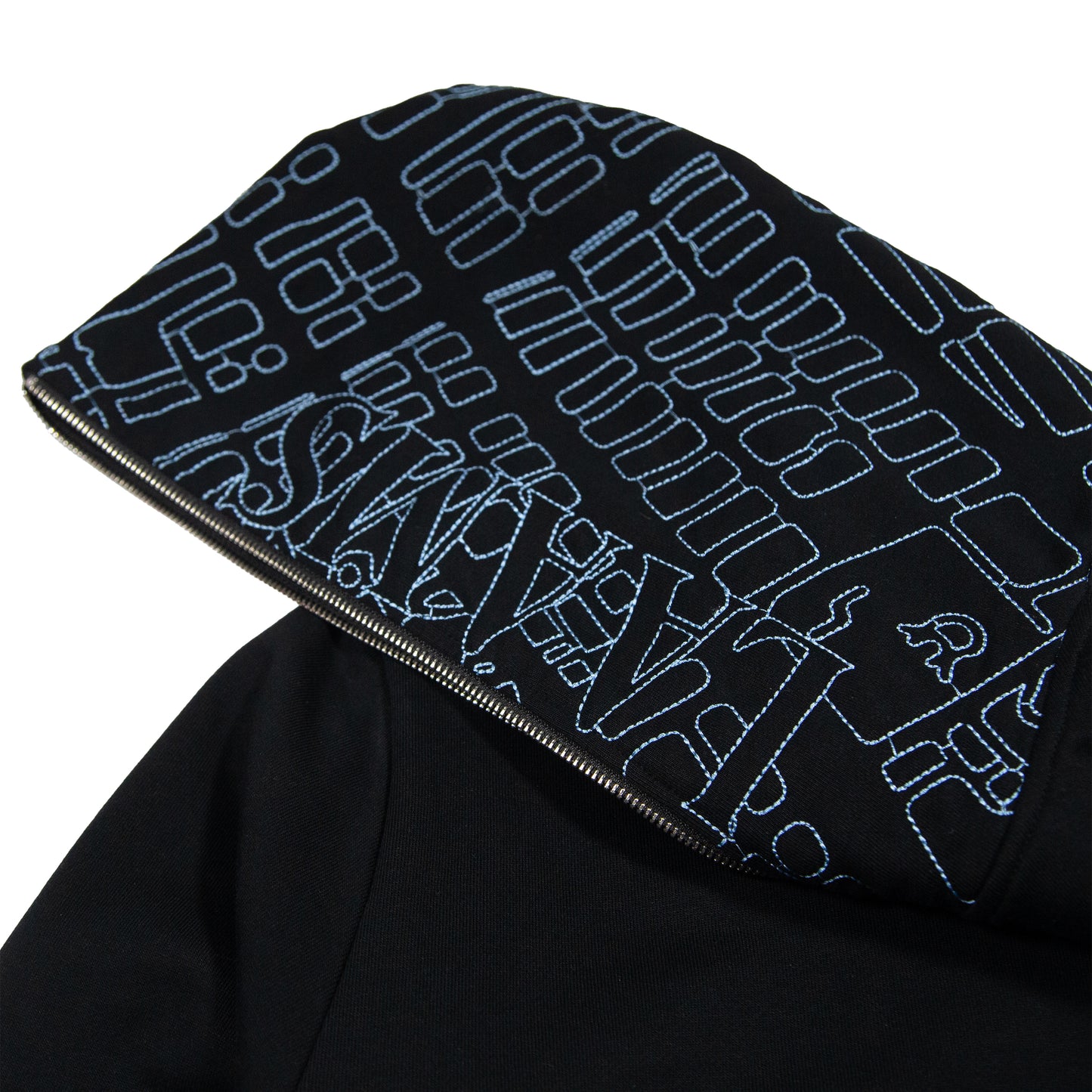 LAAMS Map Embroidered Zip Up (Black)