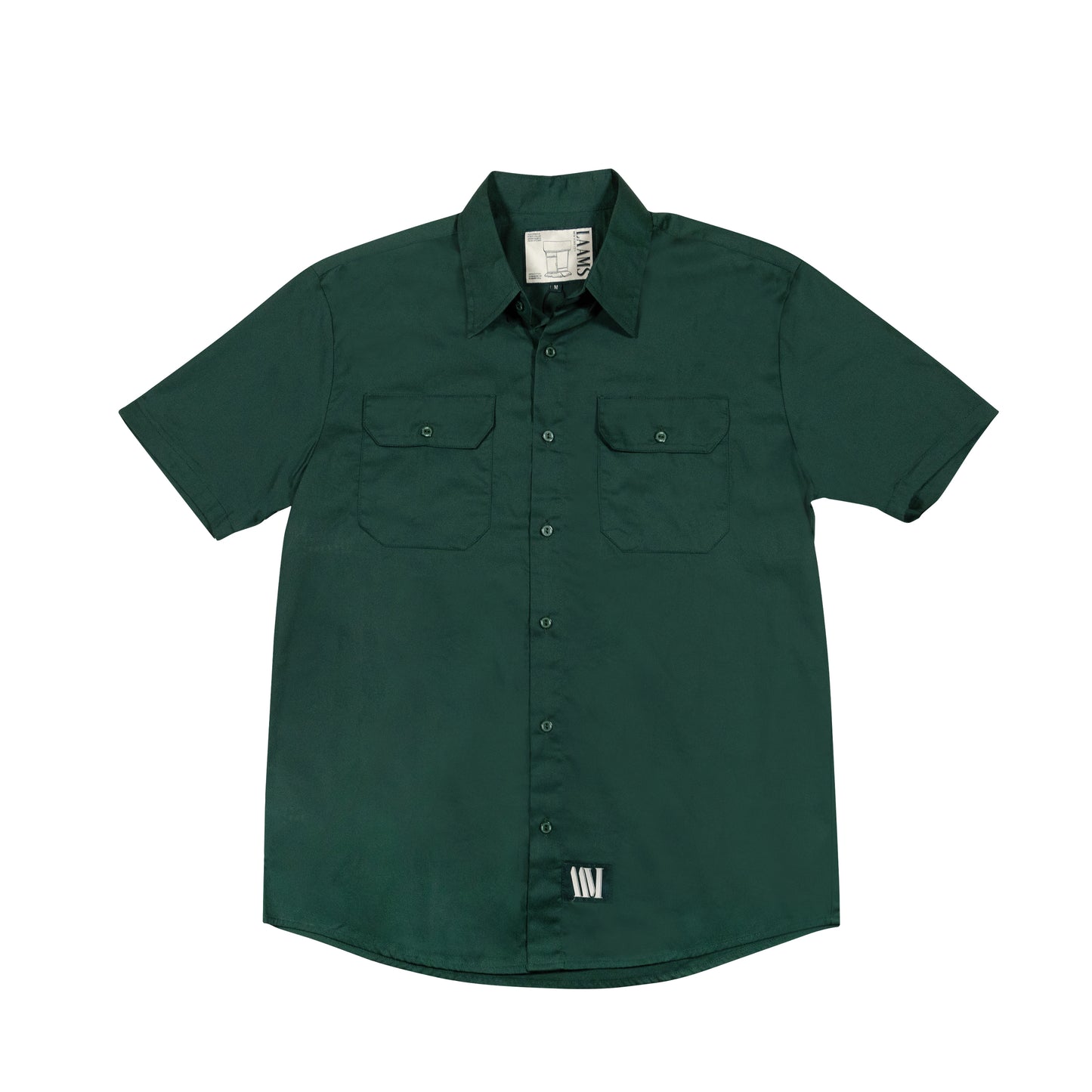 LAAMS Chainstitch Map Button Up (Green)