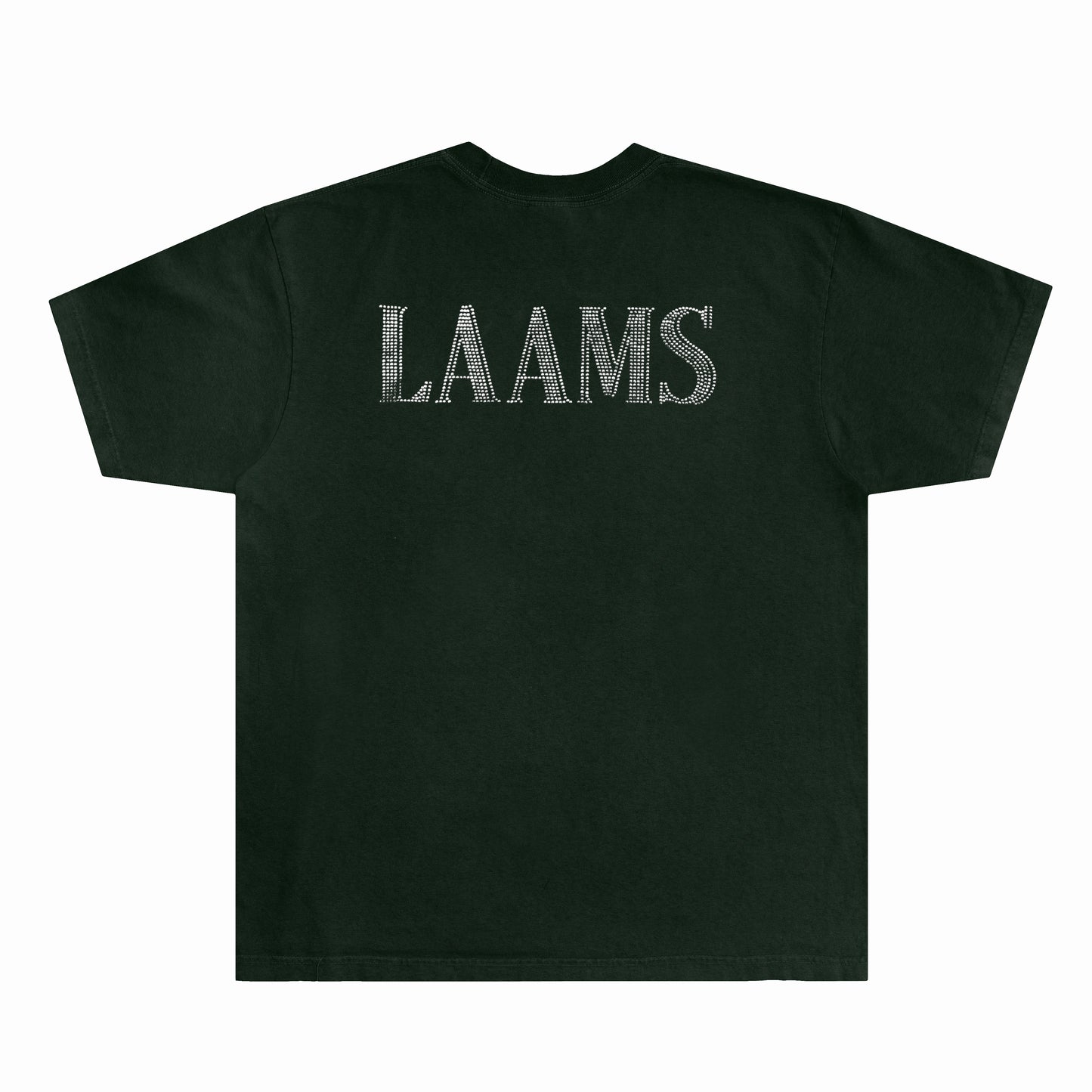LAAMS Pigment Dyed Rhinestone T-Shirt (Green)