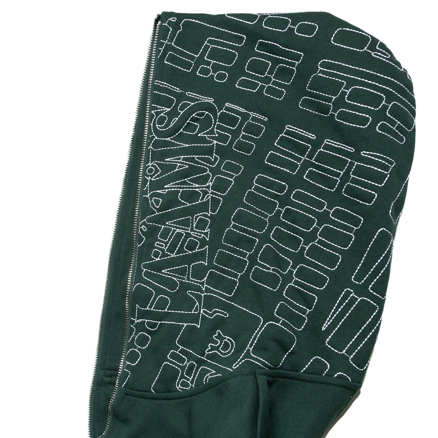 LAAMS Map Embroidered Zip Up (Green)