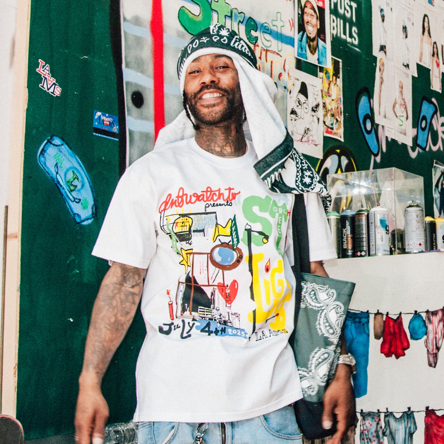 LAAMS x DNTWATCHTV T-Shirt (White)