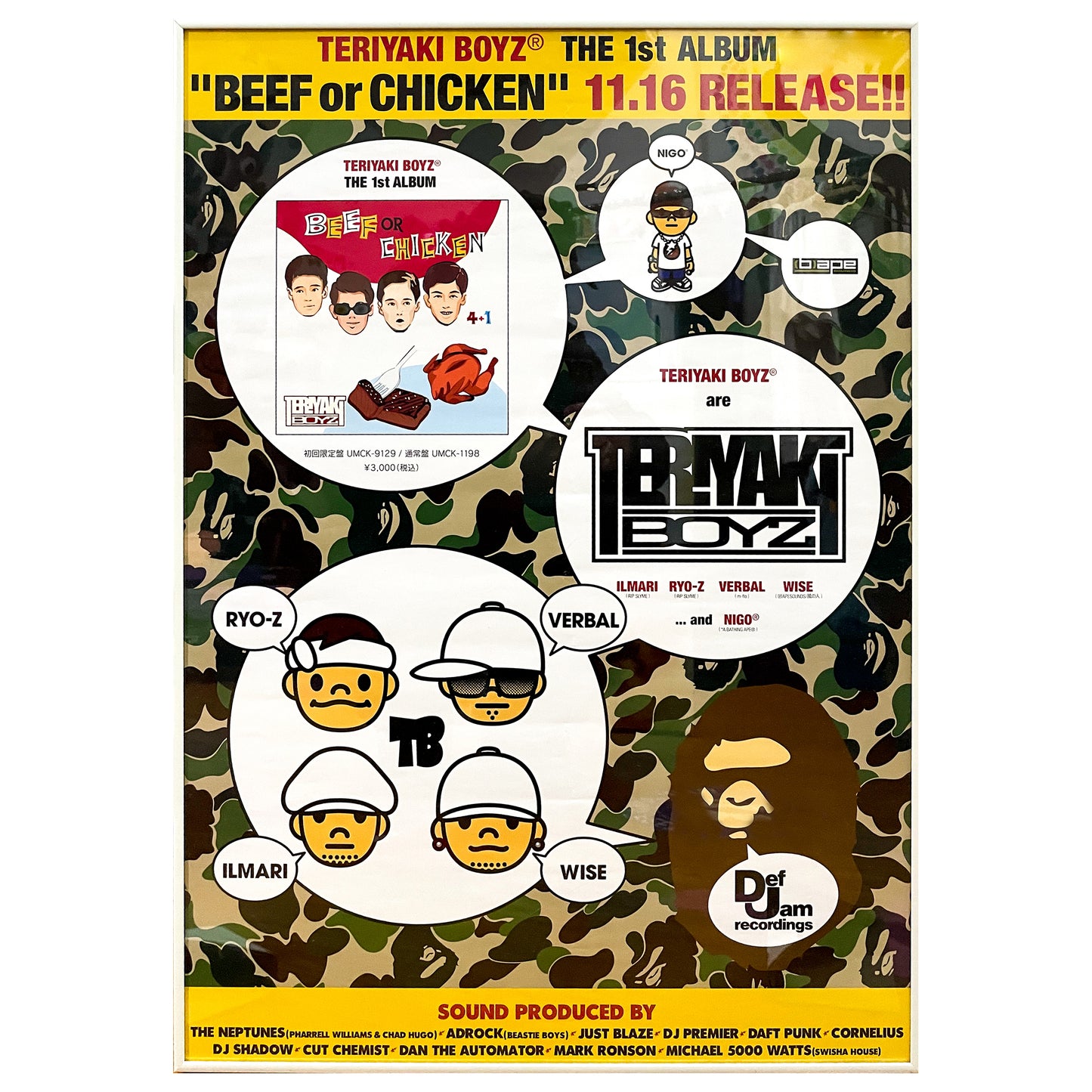 BAPE x Teriyaki Boyz Release Poster