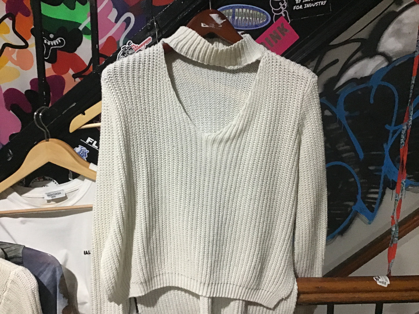 Choker knit sweater