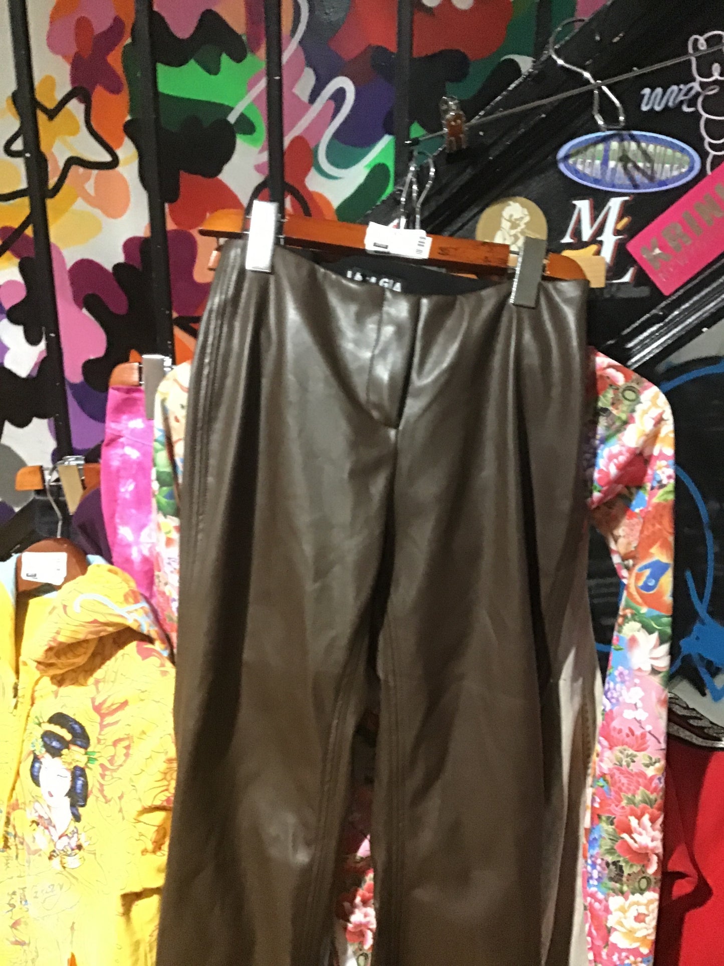 Brown Leather IAMGIA Pants