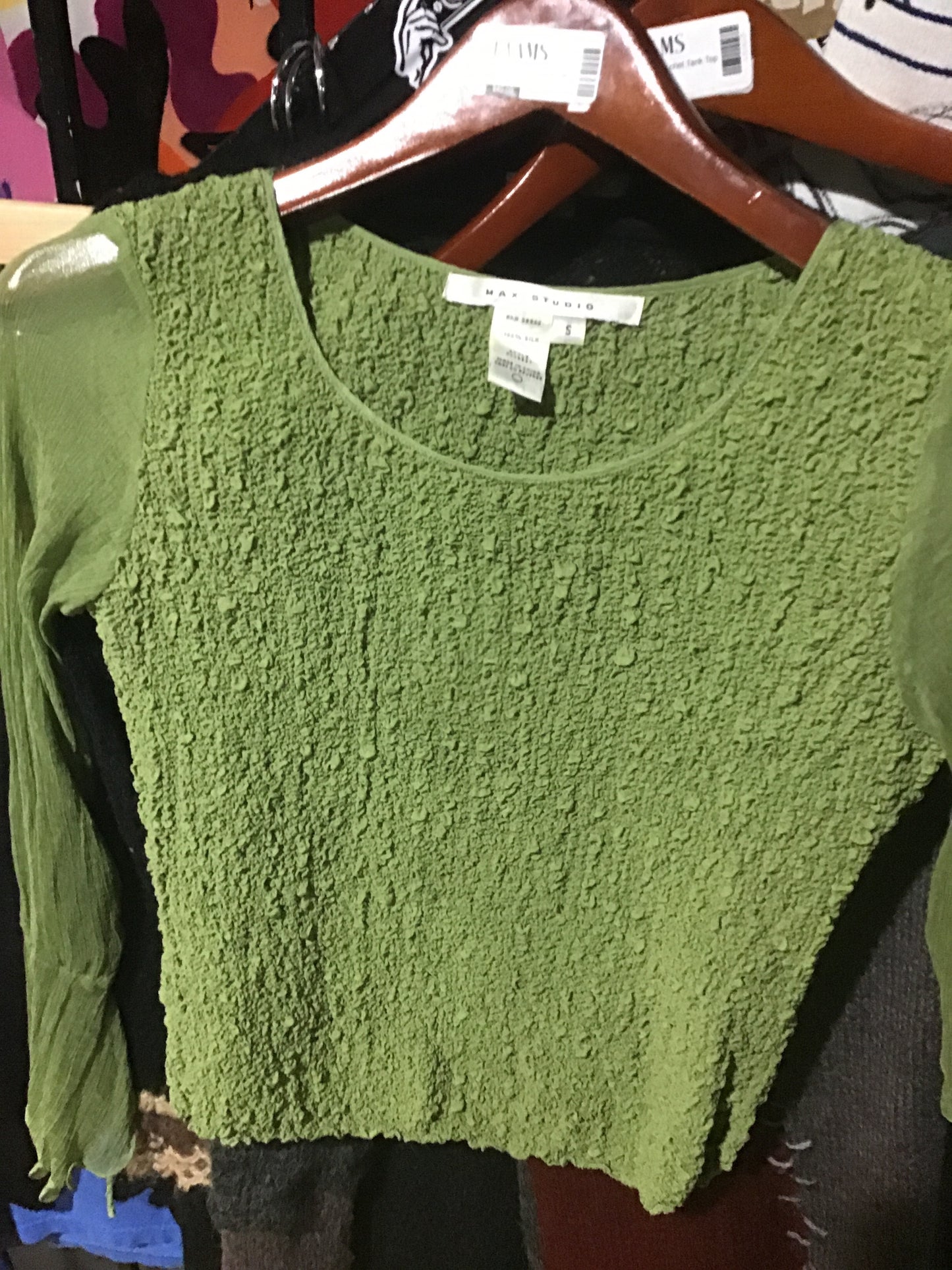 Silk green blouse