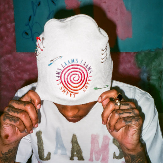 Uzumaki x LAAMS Beanie (White)